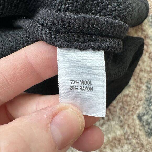 St. John Caviar Women's Skirt Knitted Side Zip Black Size 12 Wool Boucle Tweed - Picture 8 of 8